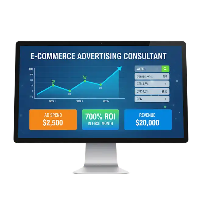 E-commerce Advertising Consultant 1 E-commerce advertising consultant specialist Zabi Niazi optimizing paid campaigns to increase sales and ROI.