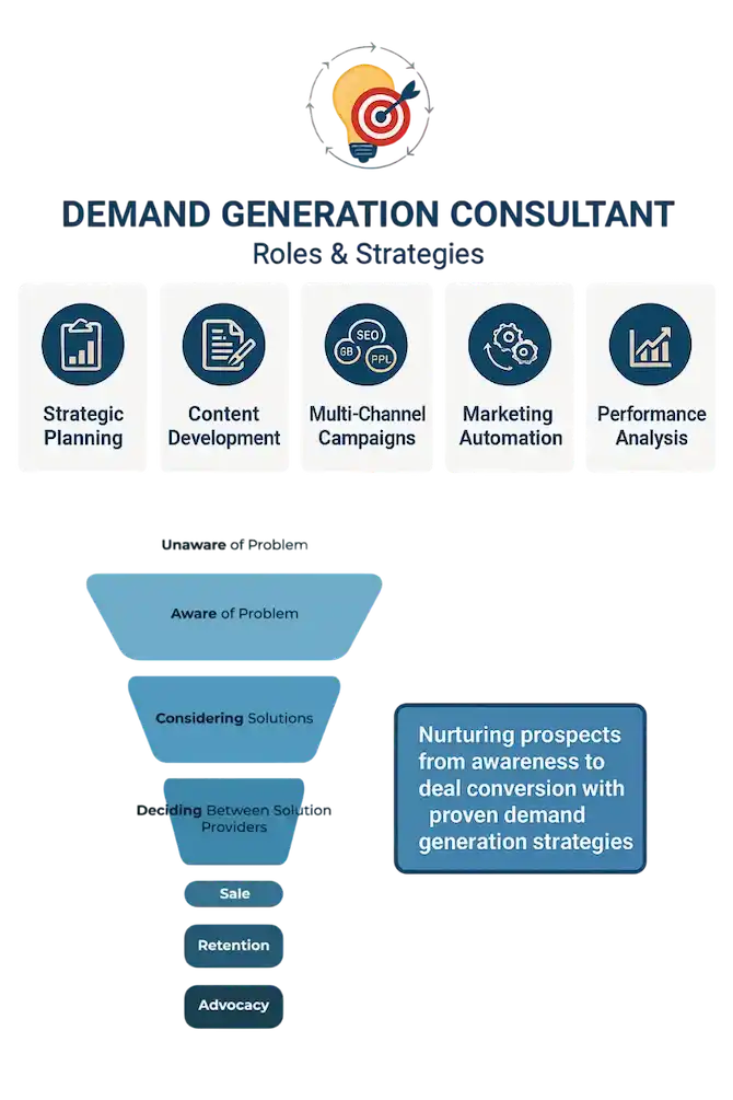 Demand Generation Consultant 2 What does a demand generation consultant do? Zabi Niazi explains how consultants drive leads, pipeline, and revenue.
